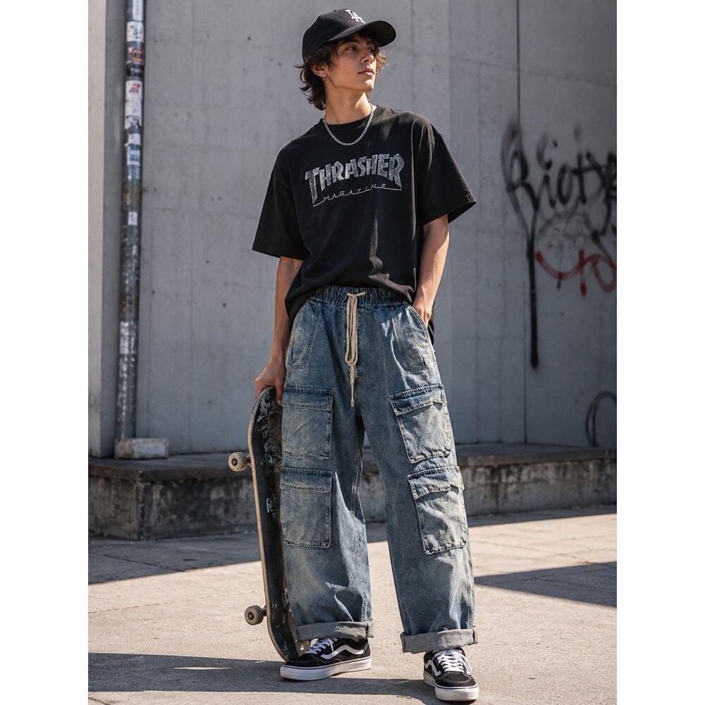 mijko collection 2018 Harajuku size XL street wear bell Grunge Cargo jeans 30-34